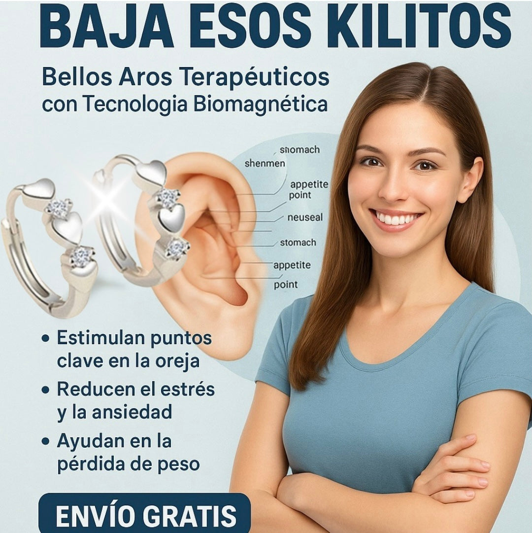SOLO POR HOY !!!!AROS BIOMAGNETICOS PLATA 925 para perdida de peso y relajación muscular + LIBRO PDF REGALO
