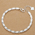 925 plata Sterling silver Bracelets 20cm 8inch