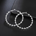 925 plata Sterling silver hoop aros bellos  4.5CM envió gratis